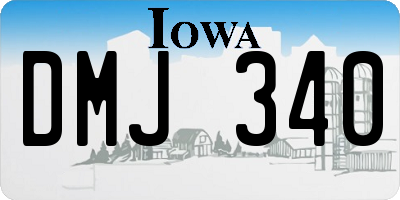 IA license plate DMJ340