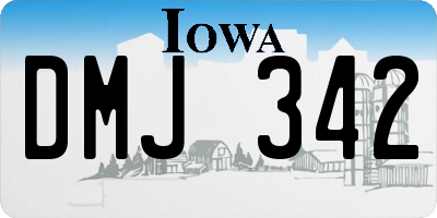 IA license plate DMJ342