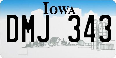 IA license plate DMJ343