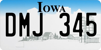 IA license plate DMJ345