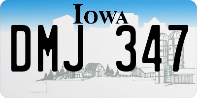 IA license plate DMJ347
