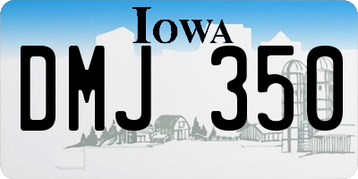 IA license plate DMJ350