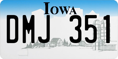 IA license plate DMJ351