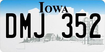 IA license plate DMJ352