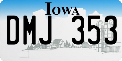 IA license plate DMJ353