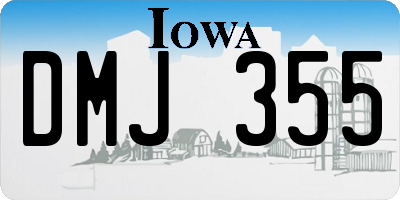 IA license plate DMJ355