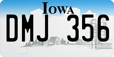 IA license plate DMJ356