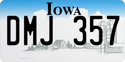 IA license plate DMJ357