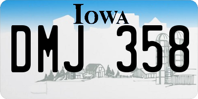 IA license plate DMJ358