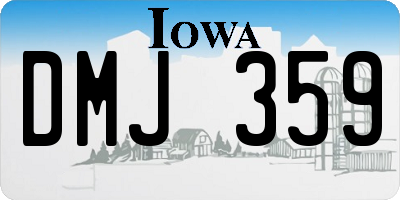 IA license plate DMJ359