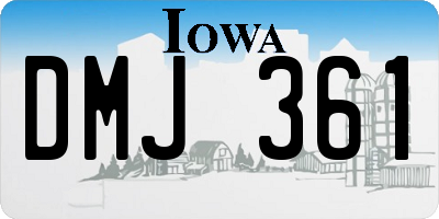 IA license plate DMJ361