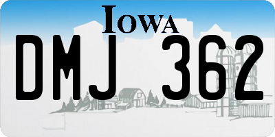 IA license plate DMJ362