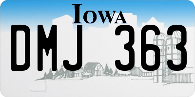 IA license plate DMJ363