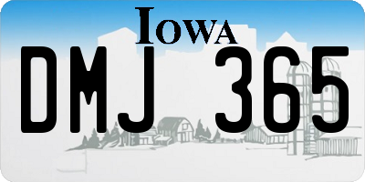 IA license plate DMJ365