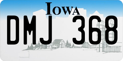 IA license plate DMJ368