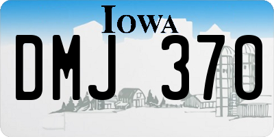 IA license plate DMJ370