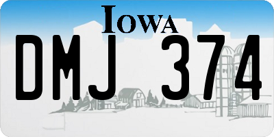 IA license plate DMJ374