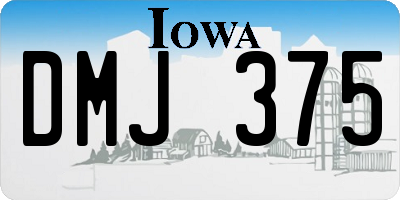 IA license plate DMJ375