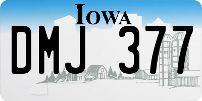 IA license plate DMJ377
