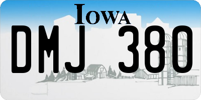 IA license plate DMJ380