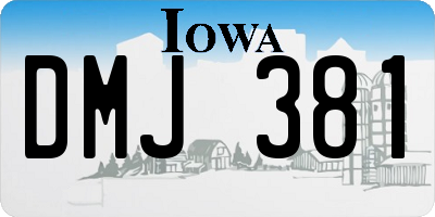IA license plate DMJ381