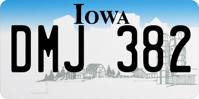 IA license plate DMJ382