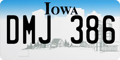 IA license plate DMJ386