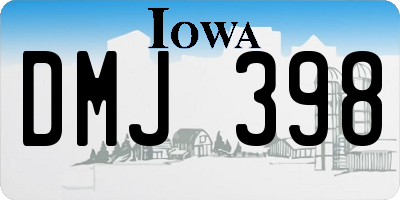 IA license plate DMJ398