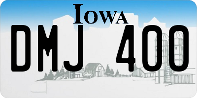 IA license plate DMJ400