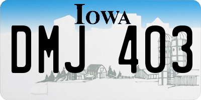 IA license plate DMJ403