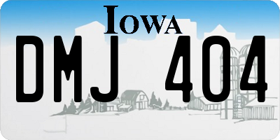 IA license plate DMJ404