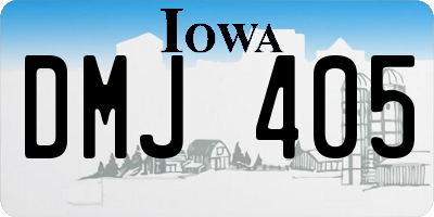 IA license plate DMJ405