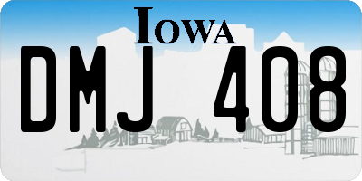 IA license plate DMJ408