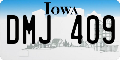 IA license plate DMJ409
