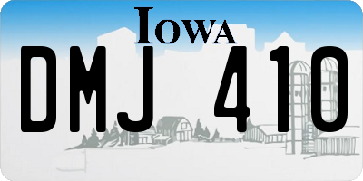 IA license plate DMJ410