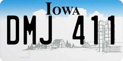 IA license plate DMJ411