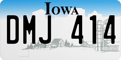 IA license plate DMJ414
