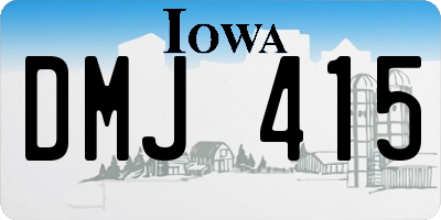 IA license plate DMJ415