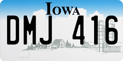 IA license plate DMJ416