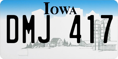 IA license plate DMJ417