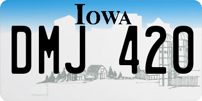 IA license plate DMJ420