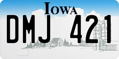 IA license plate DMJ421