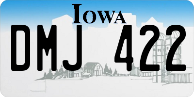 IA license plate DMJ422