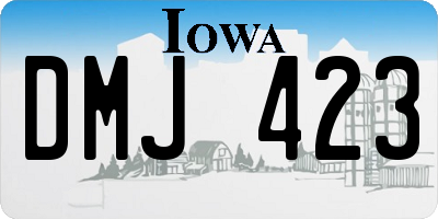 IA license plate DMJ423