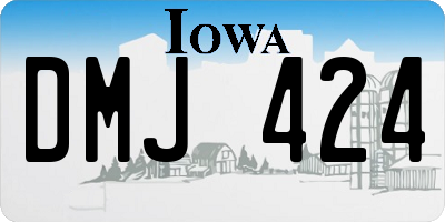 IA license plate DMJ424