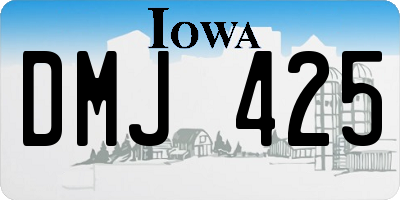 IA license plate DMJ425