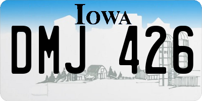 IA license plate DMJ426