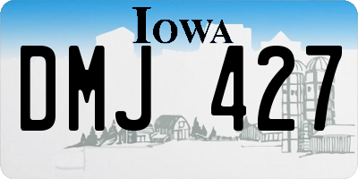 IA license plate DMJ427