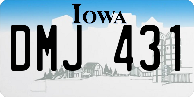 IA license plate DMJ431