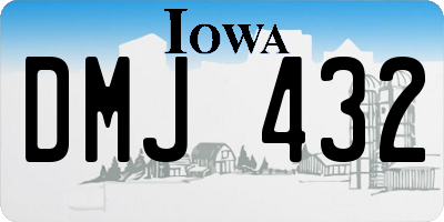 IA license plate DMJ432